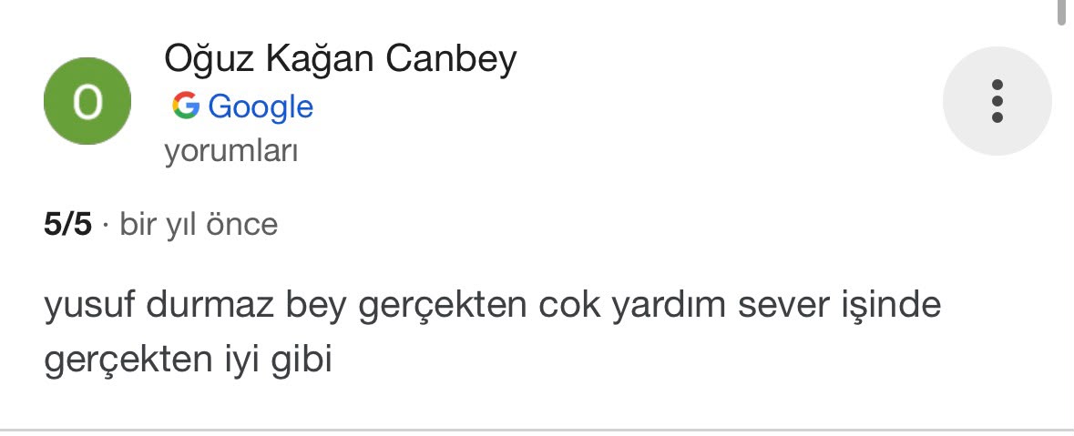 Google müşteri yorumu 1