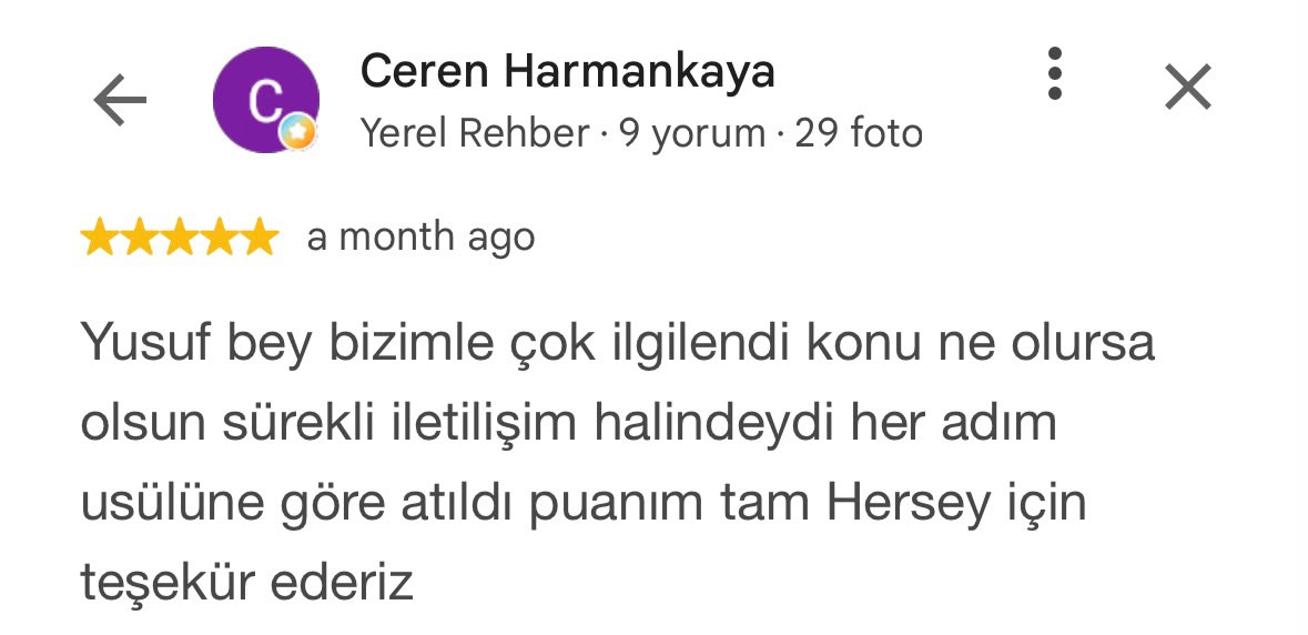 Google müşteri yorumu 18