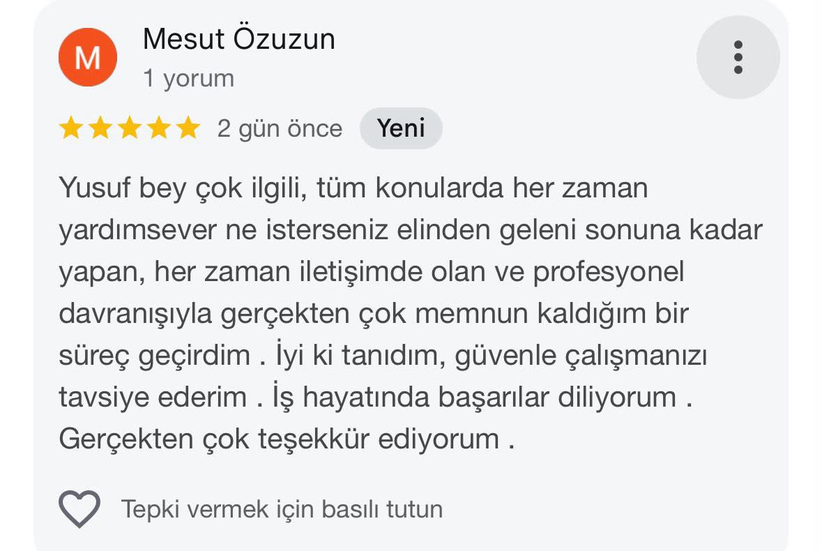 Google müşteri yorumu 20
